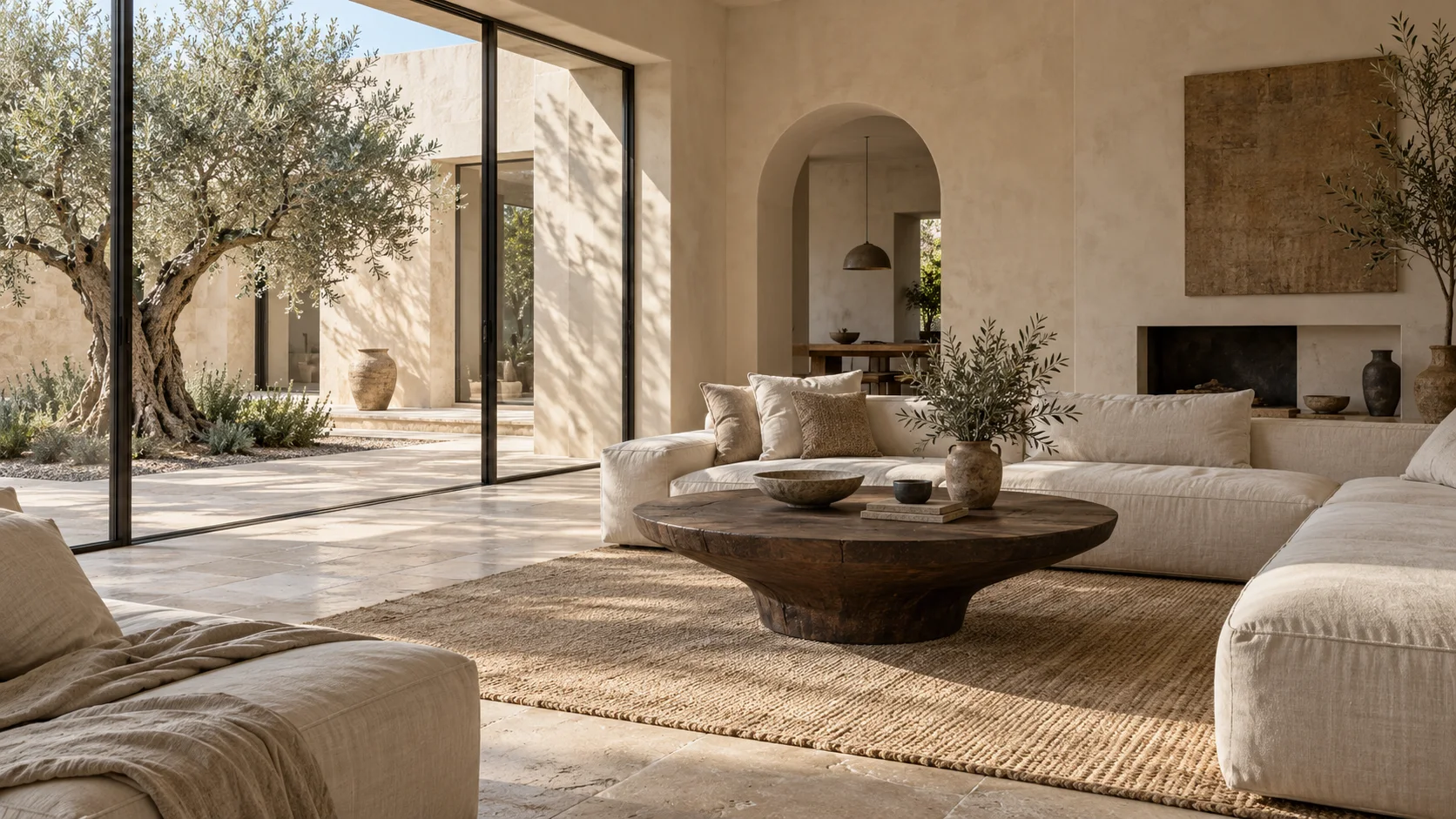 Fictional villa living room featured in the Velora photography study